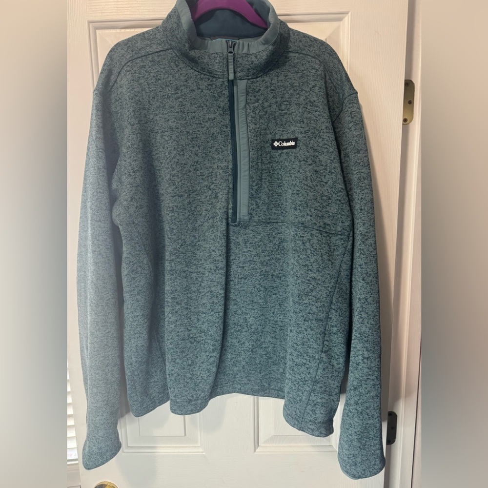 Columbia Men’s Sweater Weather Half Zip XXL Fall Winter Green